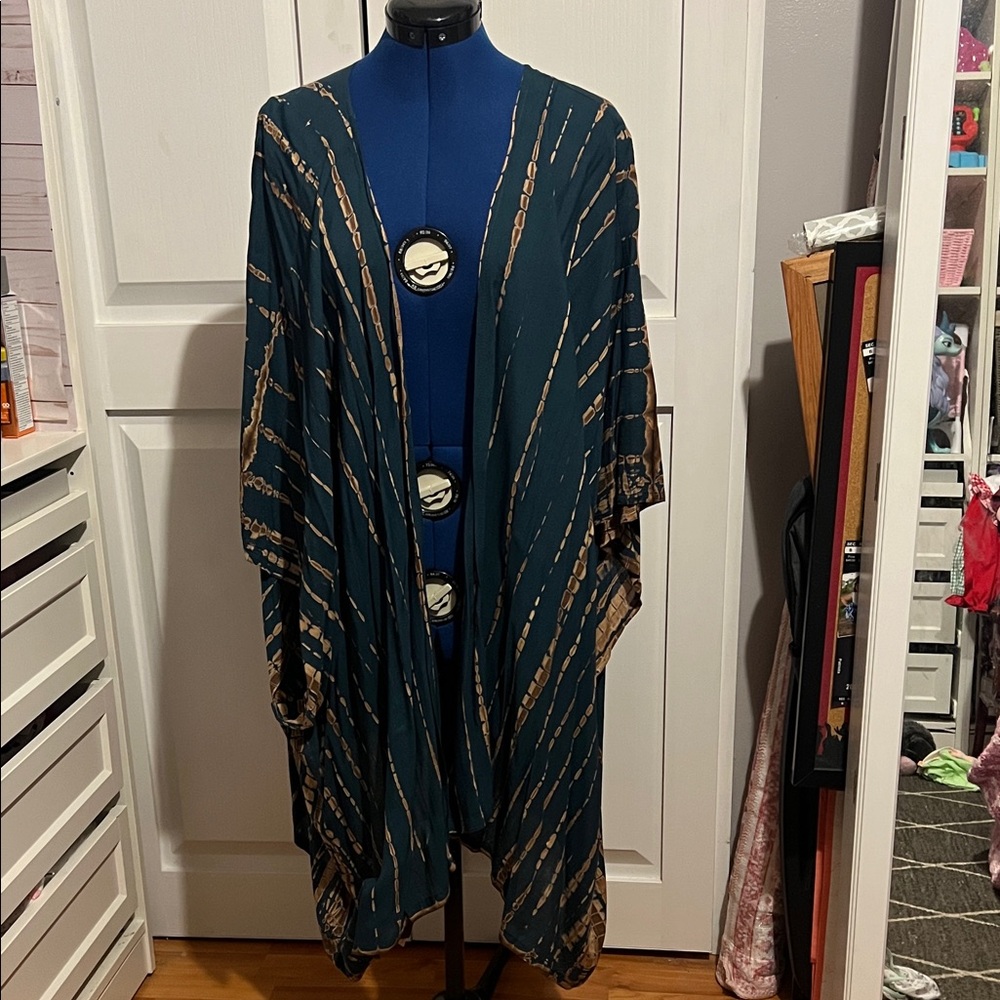 Chic Teal and Gold Women's Cape